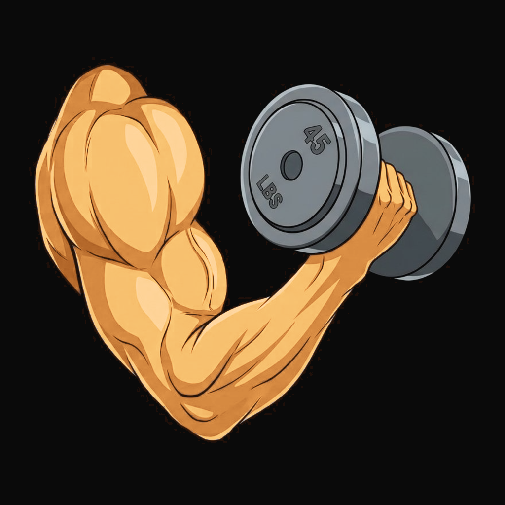 RackSmith Fitness logo: a flexed arm curling a dumbbell